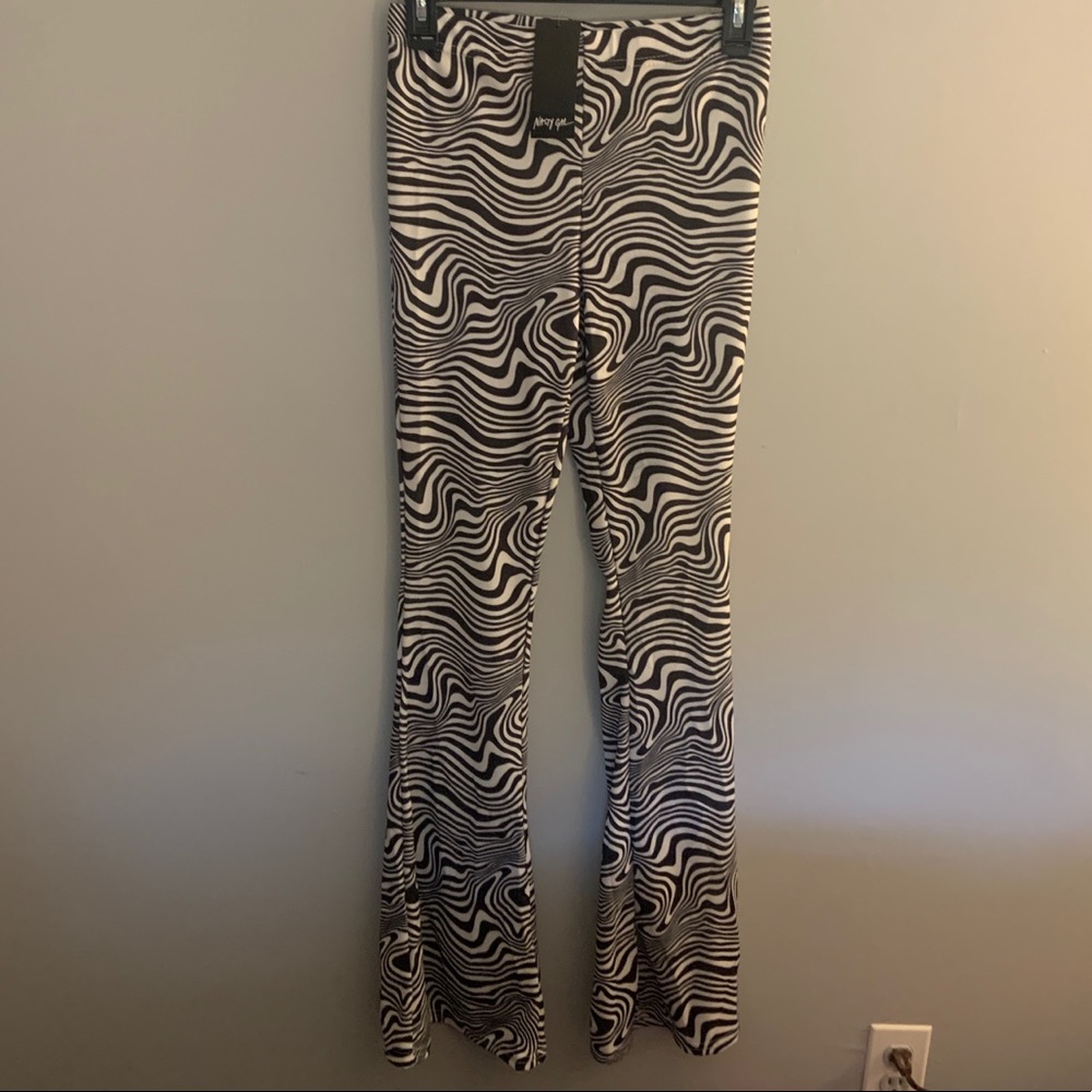 NASTY GAL ABSTRACT FLARE PANTS